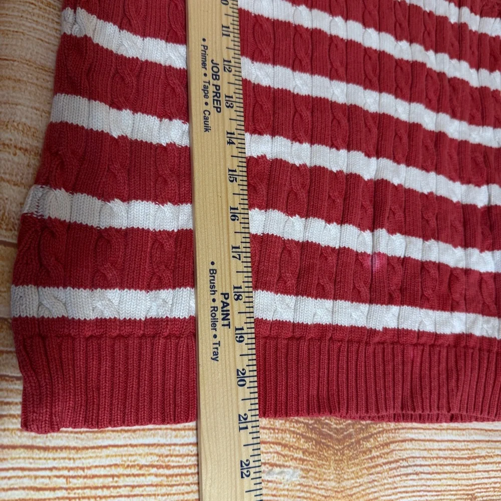 Lauren‎ Ralph Lauren Cable Knit Long Sleeve Sweater Size Small FLAWED